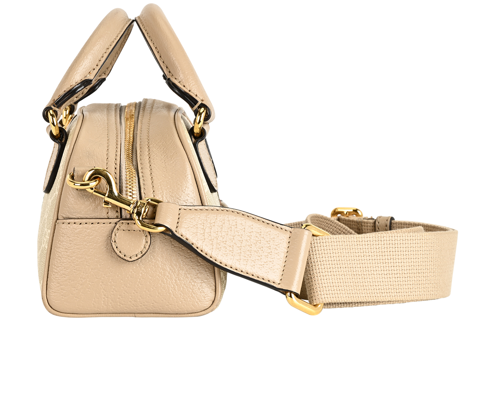 Mini Ophidia GG Handbag, &pound;750, Handbags, Beige, Canvas/Leather, Bottom view